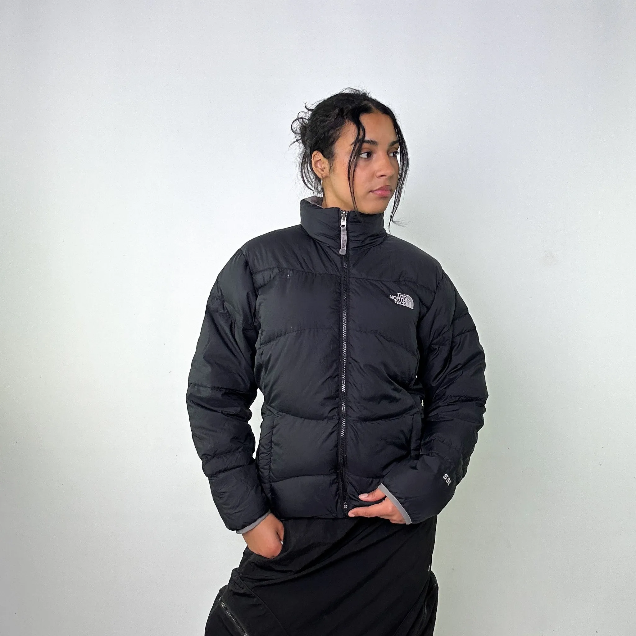 Black y2ks The North Face 550 Series Puffer Jacket Coat (L)