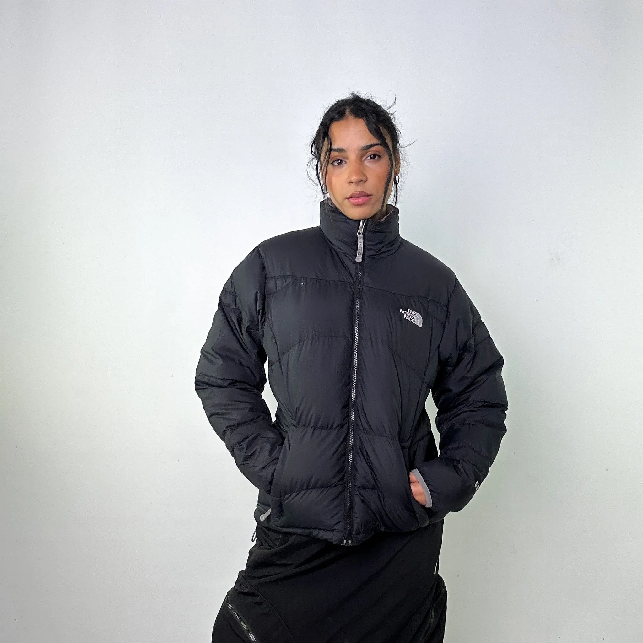 Black y2ks The North Face 550 Series Puffer Jacket Coat (L)