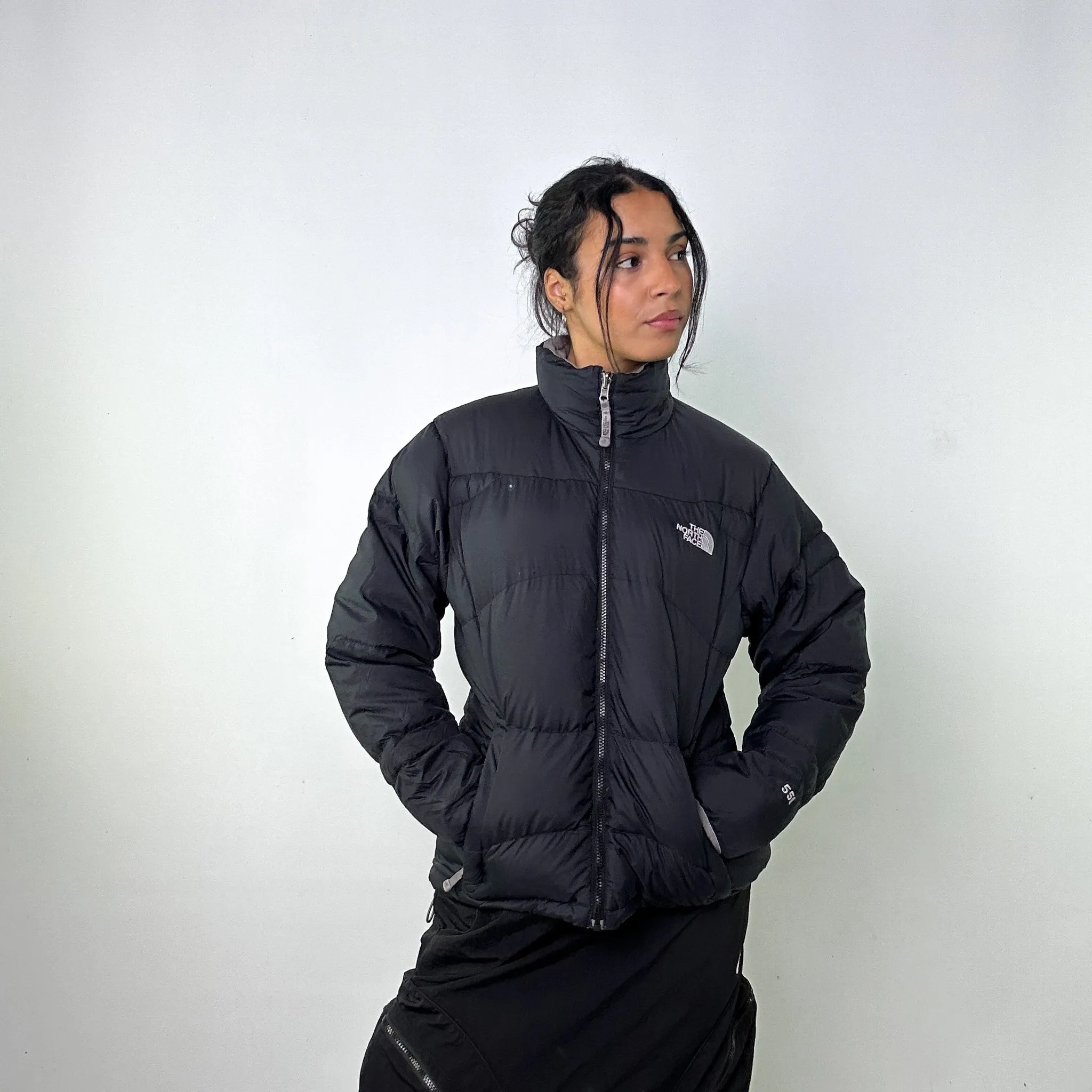 Black y2ks The North Face 550 Series Puffer Jacket Coat (L)