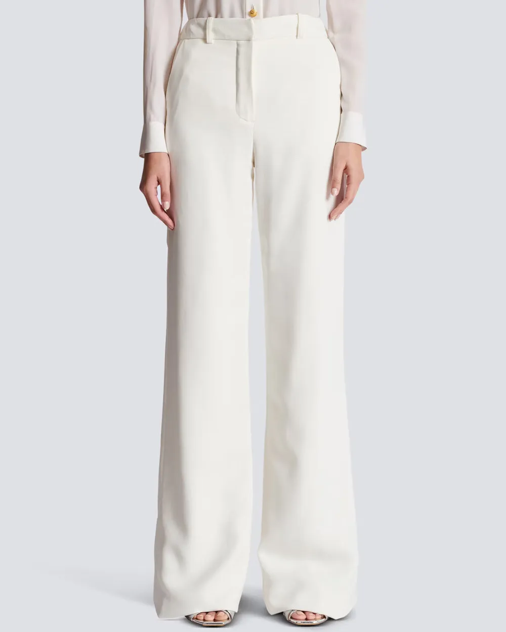 Blanc High Rise Crepe Flare Pant