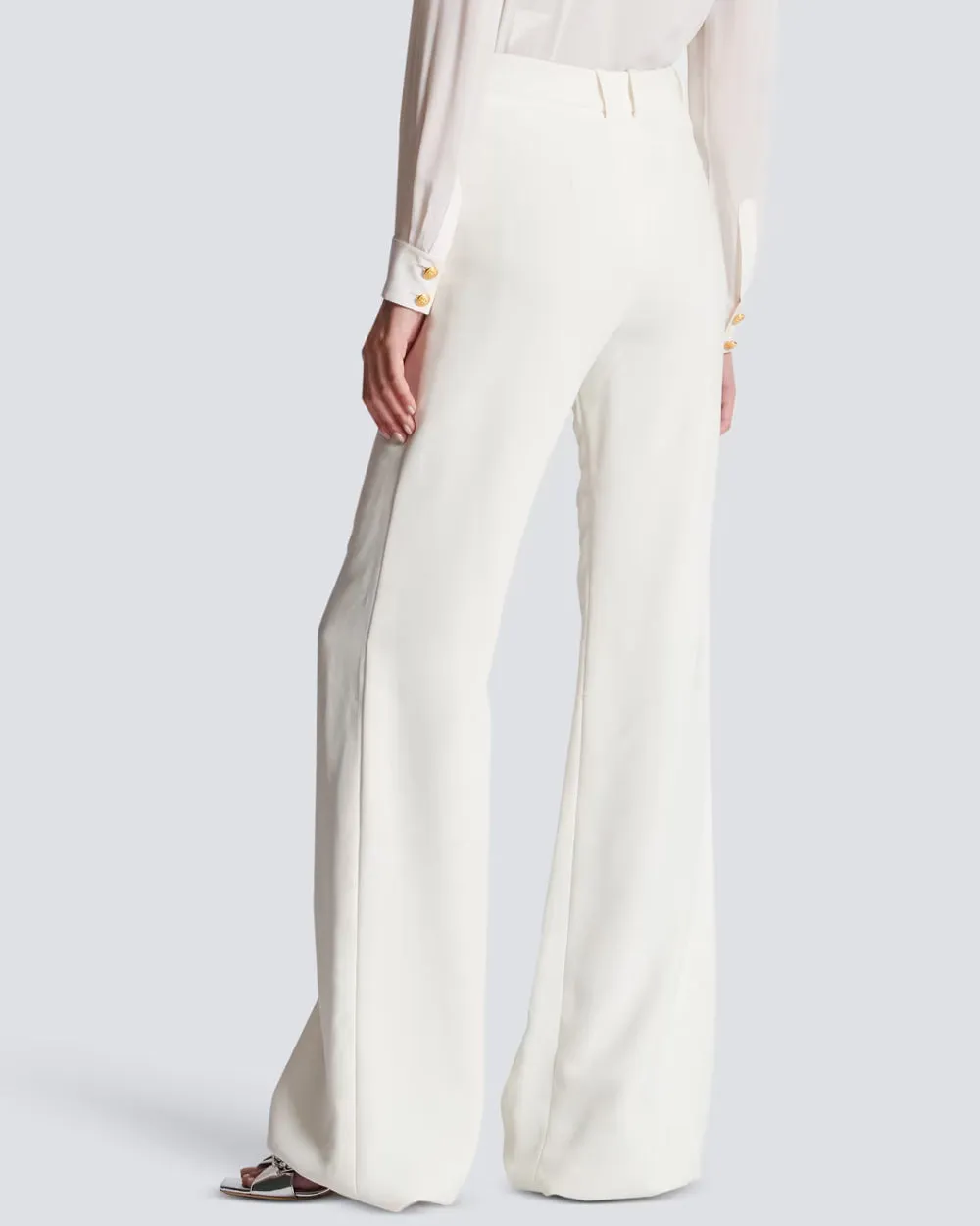 Blanc High Rise Crepe Flare Pant