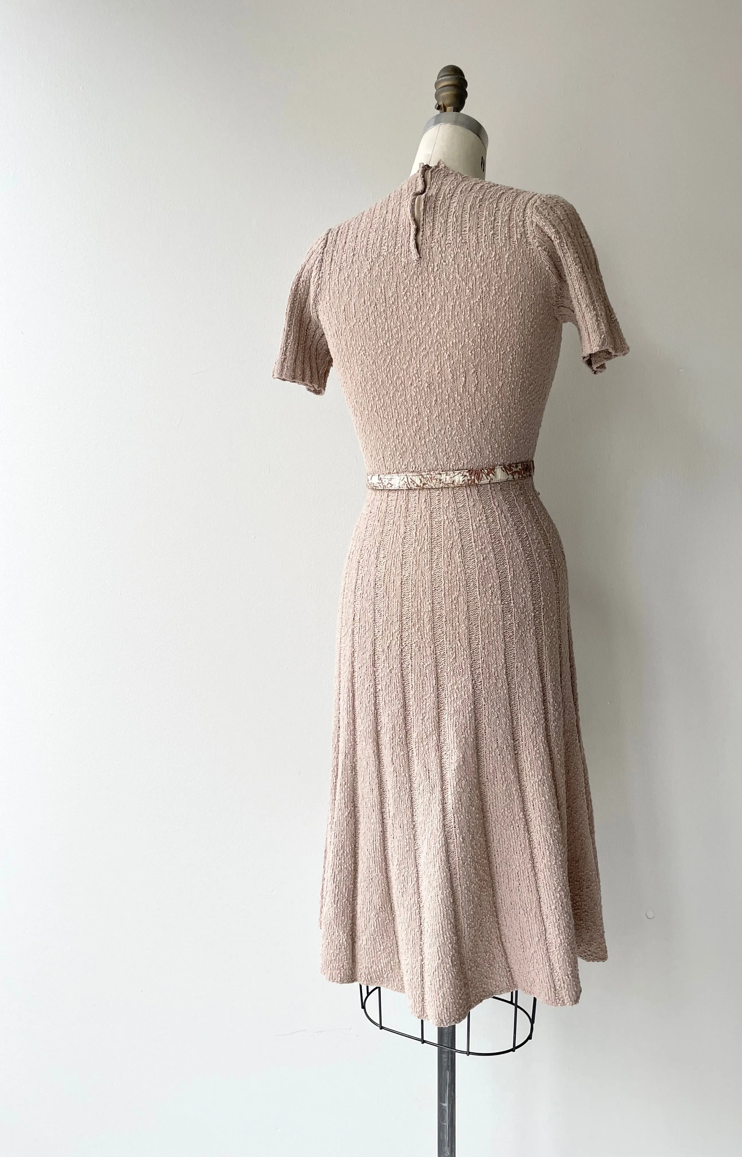 Blush Boucle Wool Dress