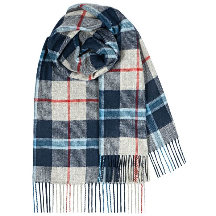 Bobbie Douglas Navy Tartan Lambswool Stole