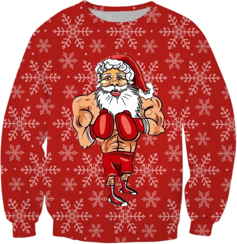 Boxing Santa Sweatshirt