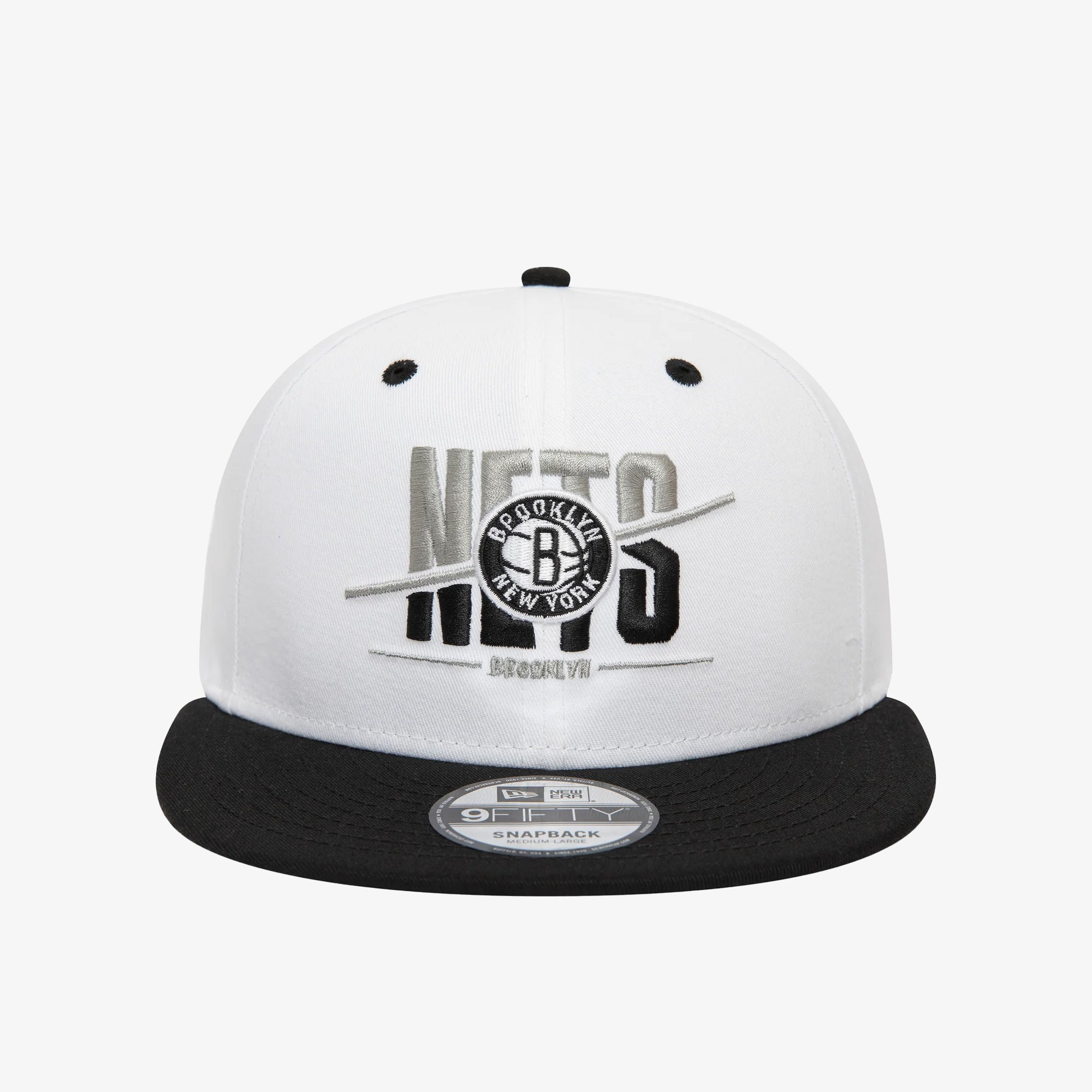 BROOKLYN NETS CROWN 9FIFTY SNAPBACK CAP 'WHITE'