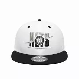 BROOKLYN NETS CROWN 9FIFTY SNAPBACK CAP 'WHITE'