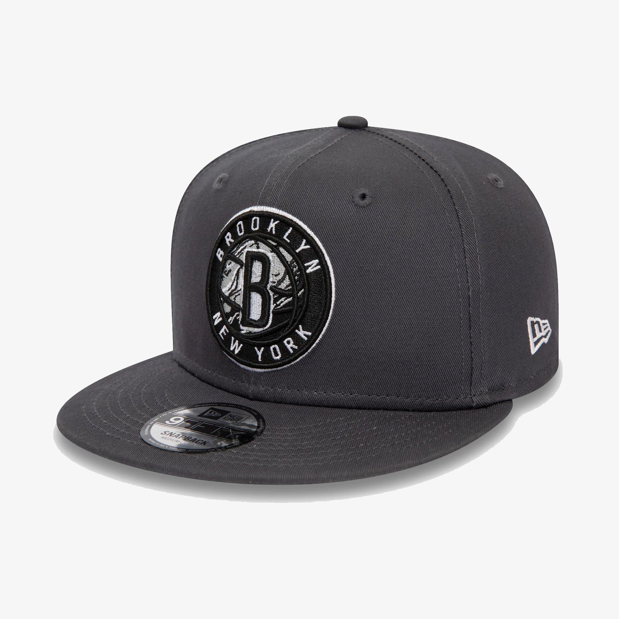 BROOKLYN NETS NBA SEASONAL INFILL GREY 9FIFTY SNAPBACK CAP 'GREY'