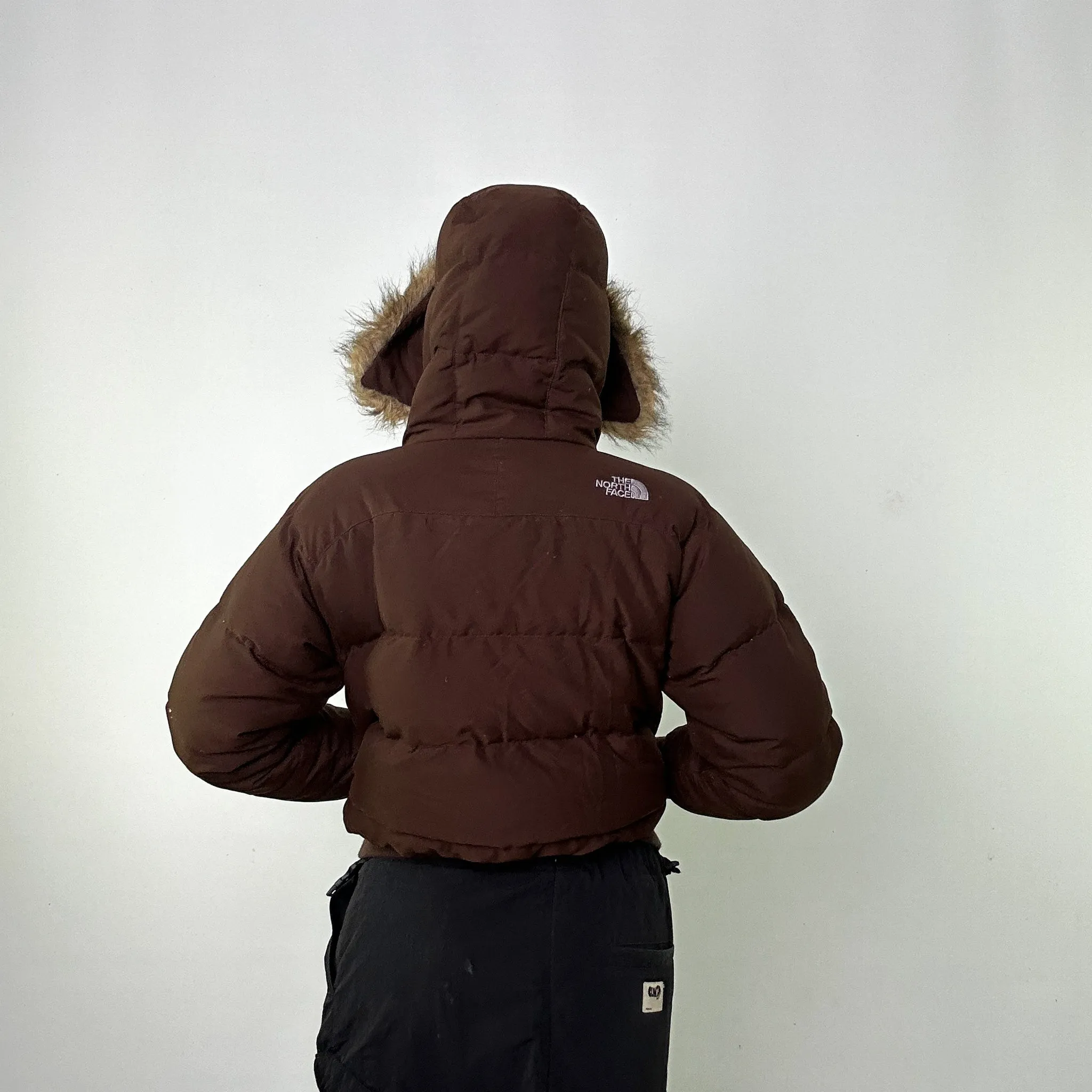 Brown y2ks The North Face 550 Series Puffer Jacket Coat (S)