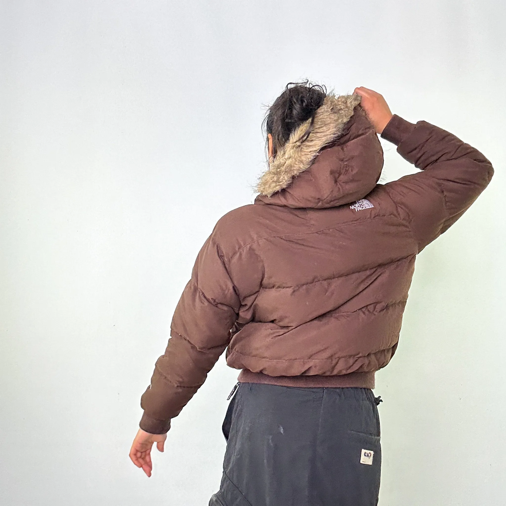 Brown y2ks The North Face 550 Series Puffer Jacket Coat (S)