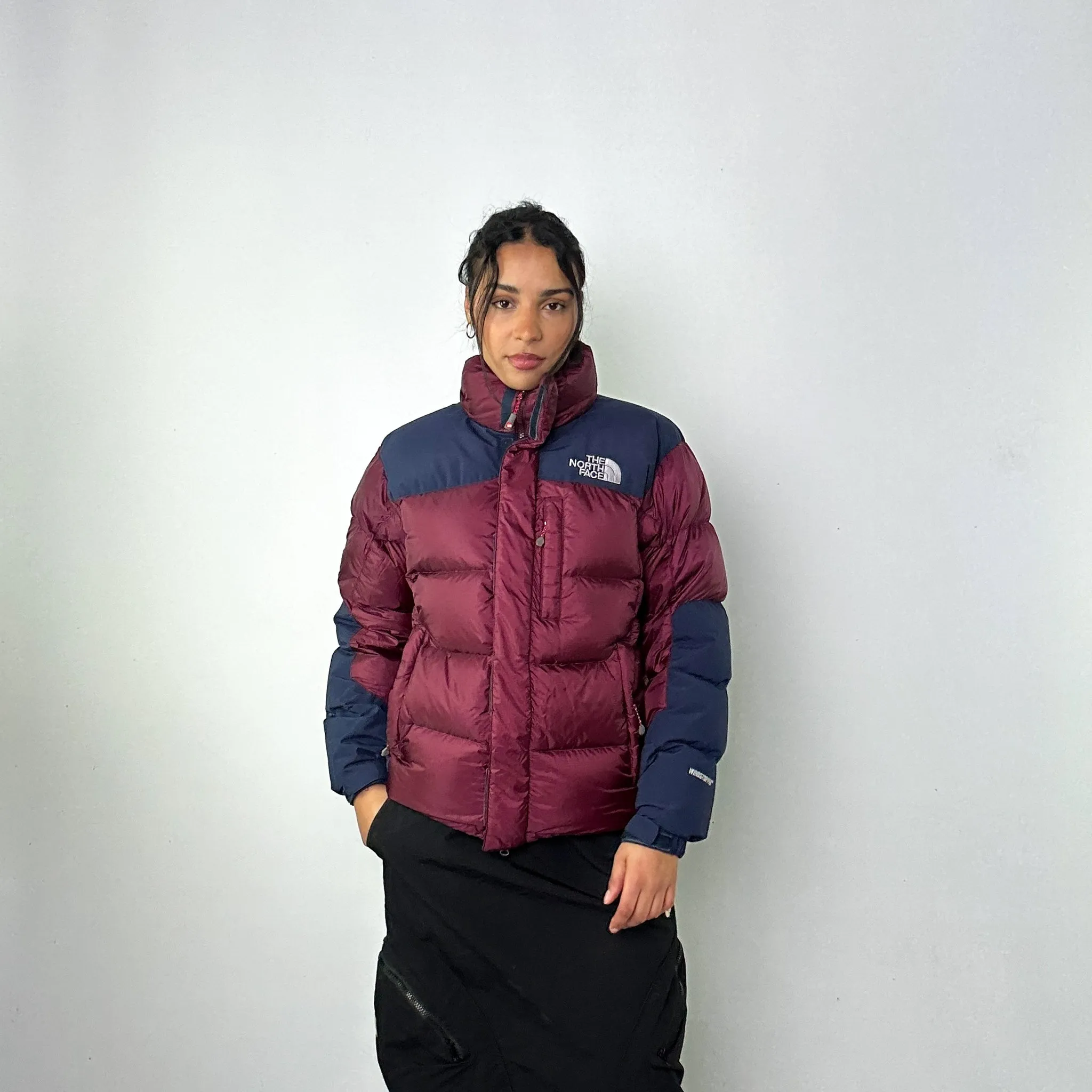 Burgundy 90s The North Face 700 Summit Series Baltoro Puffer Jacket Coat (M)