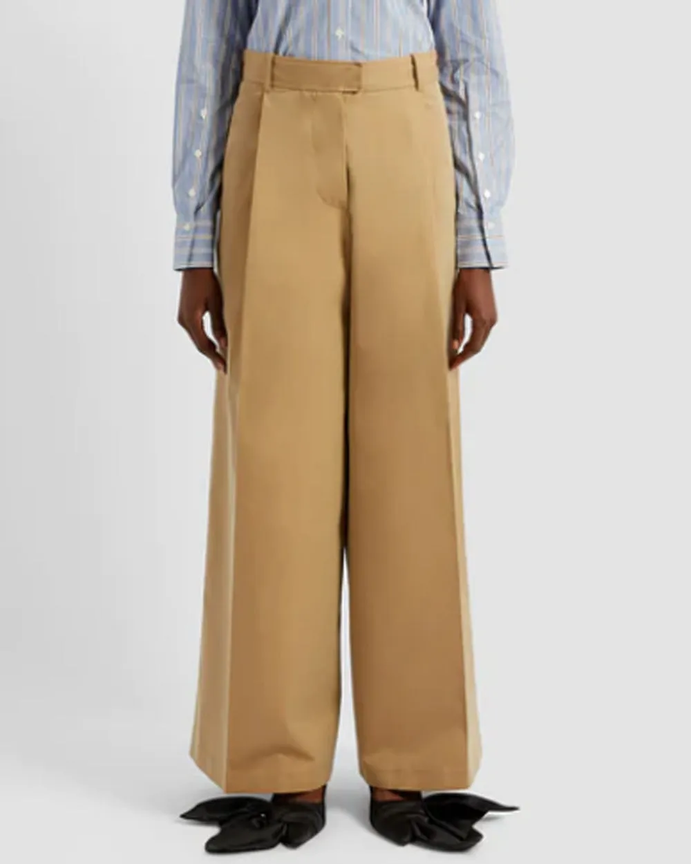 Camel Wide Leg Trouser