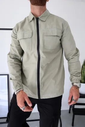 Capo DYED Cotton Cargo Jacket - Olive