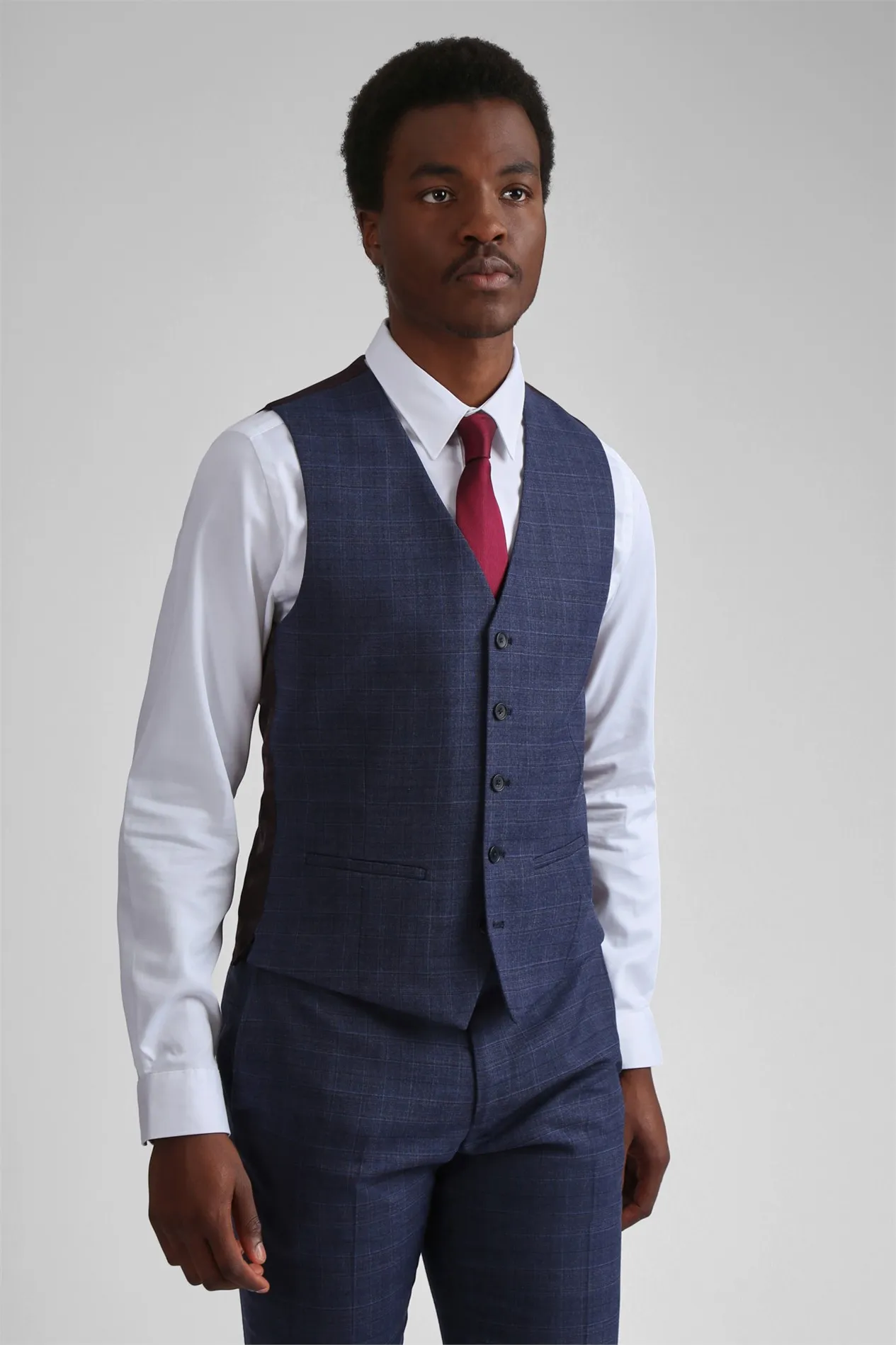 Chelia Airforce Check Waistcoat