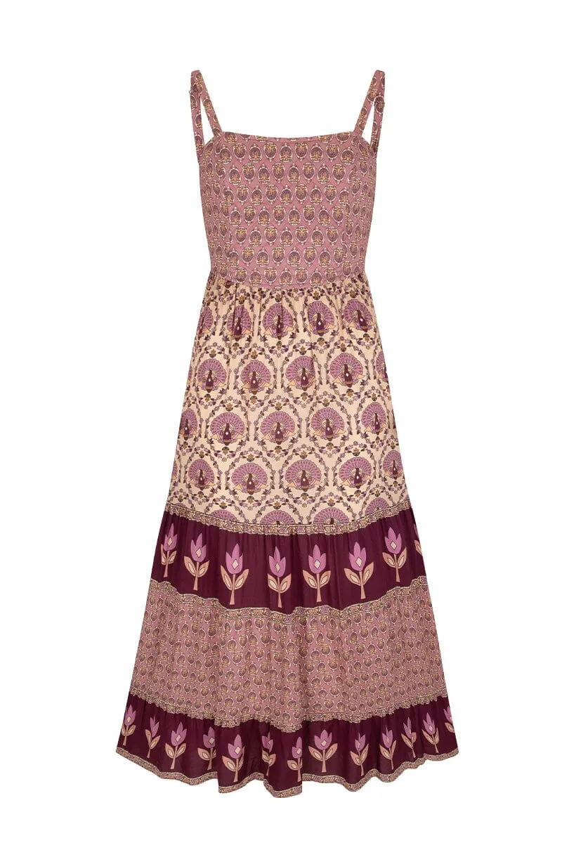 Chteau Quilted Strappy Maxi Dress | Grape