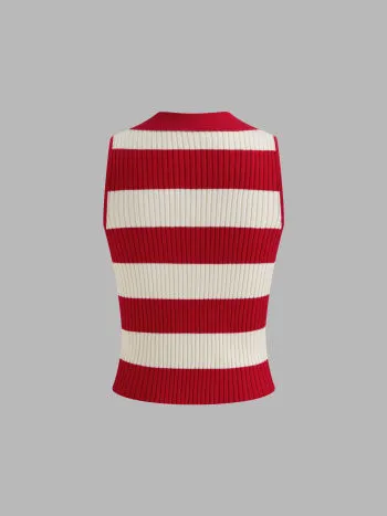 Cider  |Stripes Street Style V-Neck Tanks & Camisoles