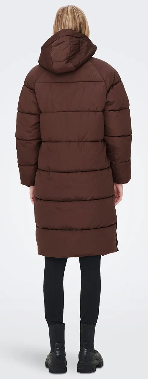 coat ONLY Amanda Long Puffer - Chestnut - women´s