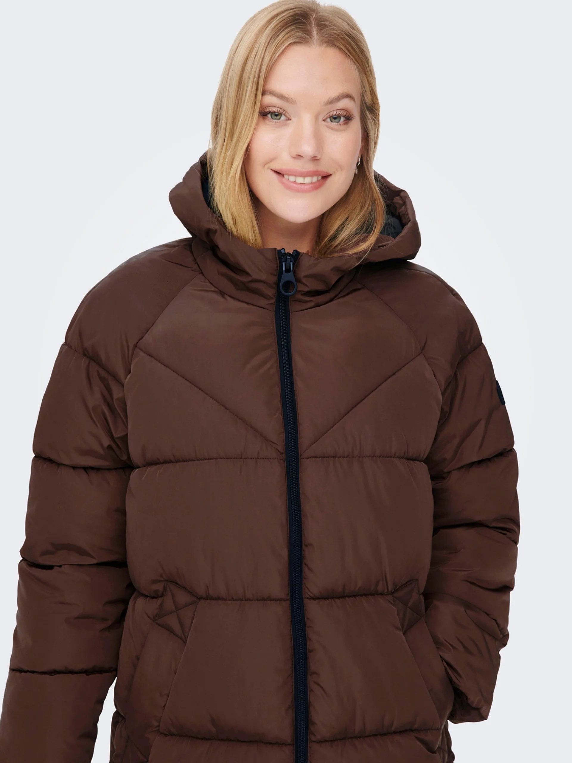 coat ONLY Amanda Long Puffer - Chestnut - women´s