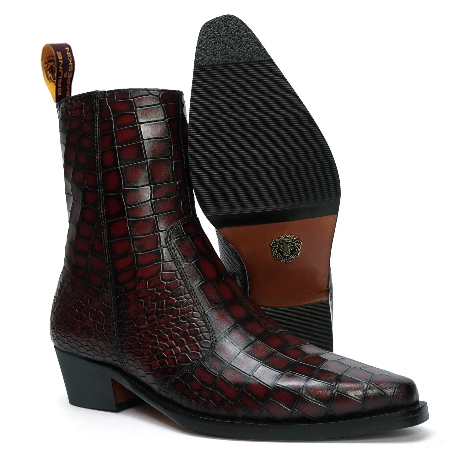 Cowboy Smokey Wine Chelsea Boot