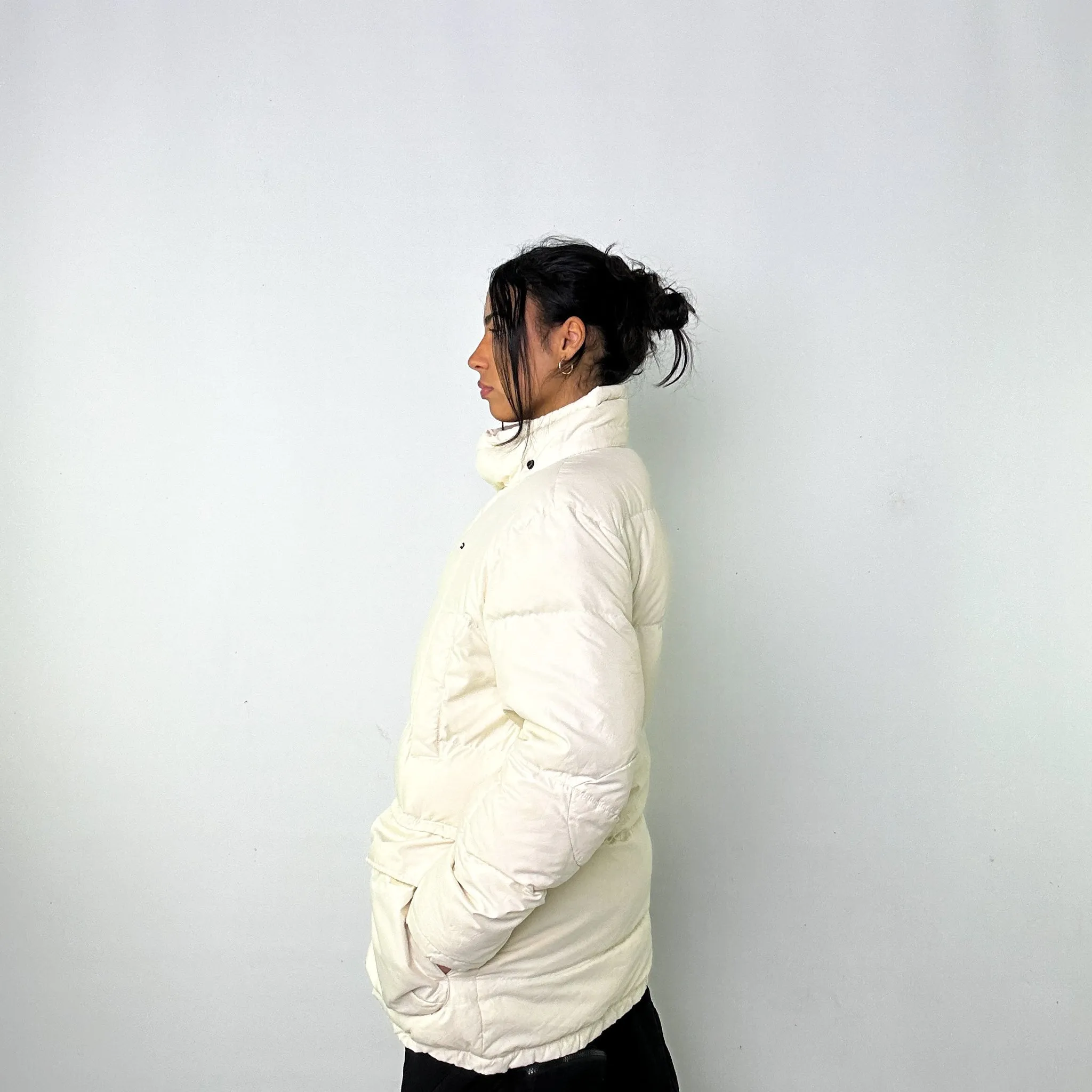 Cream y2ks Tommy Hilfiger Puffer Jacket Coat (M)