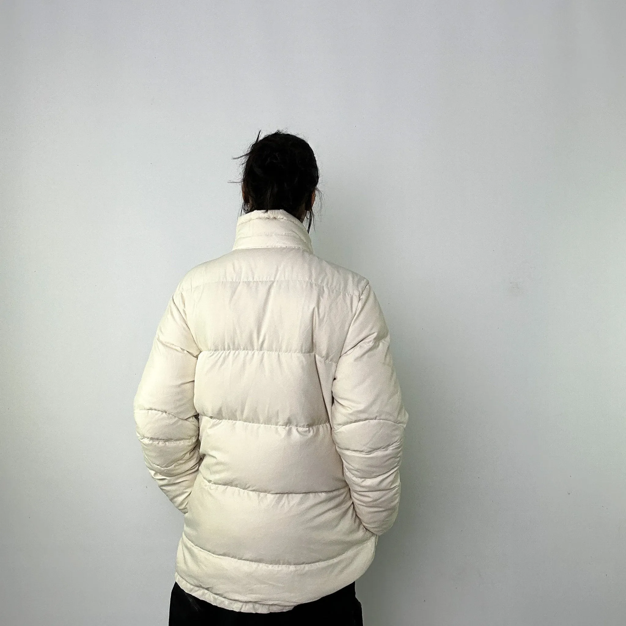 Cream y2ks Tommy Hilfiger Puffer Jacket Coat (M)