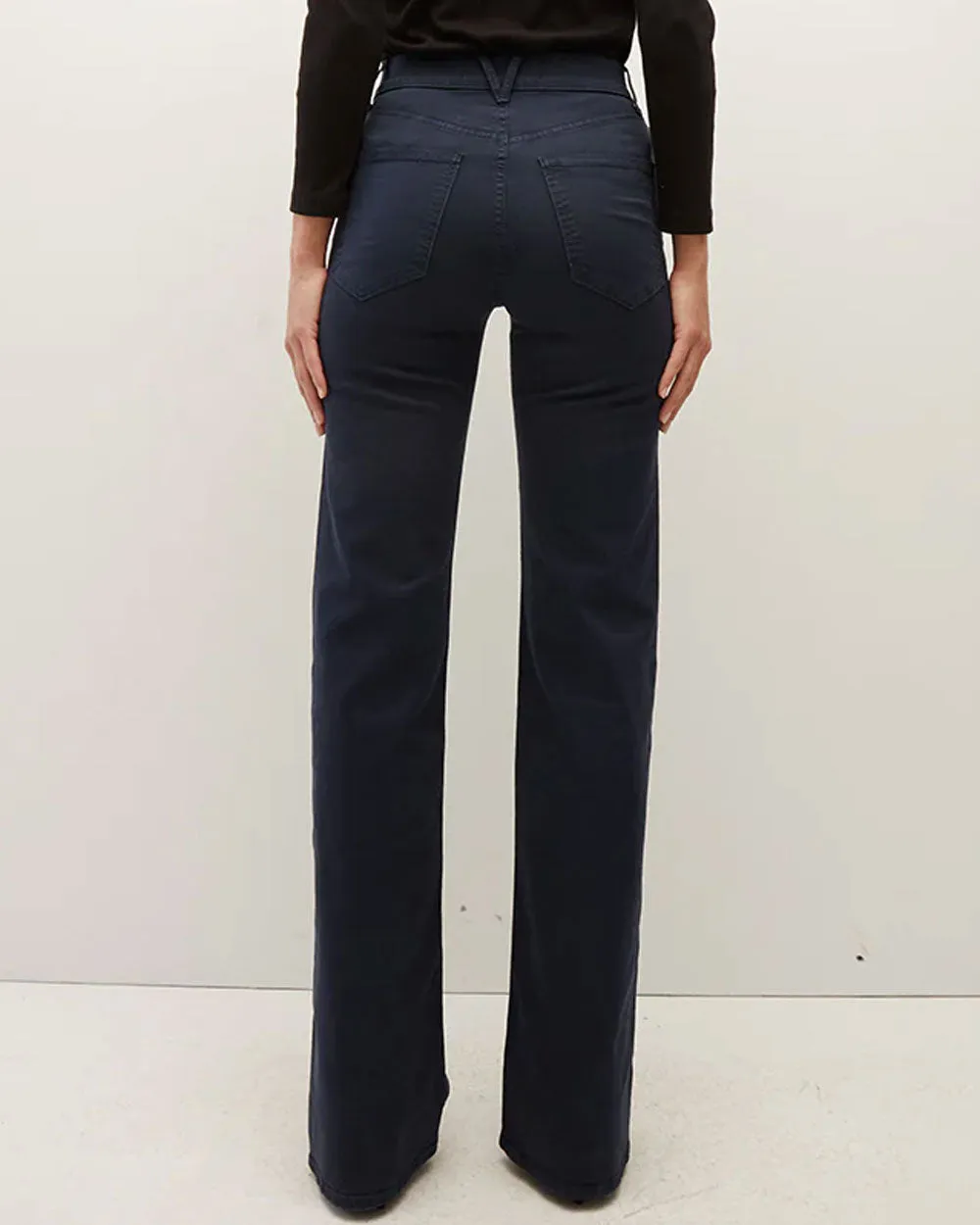 Crosbie Wide Leg Pant in Navy