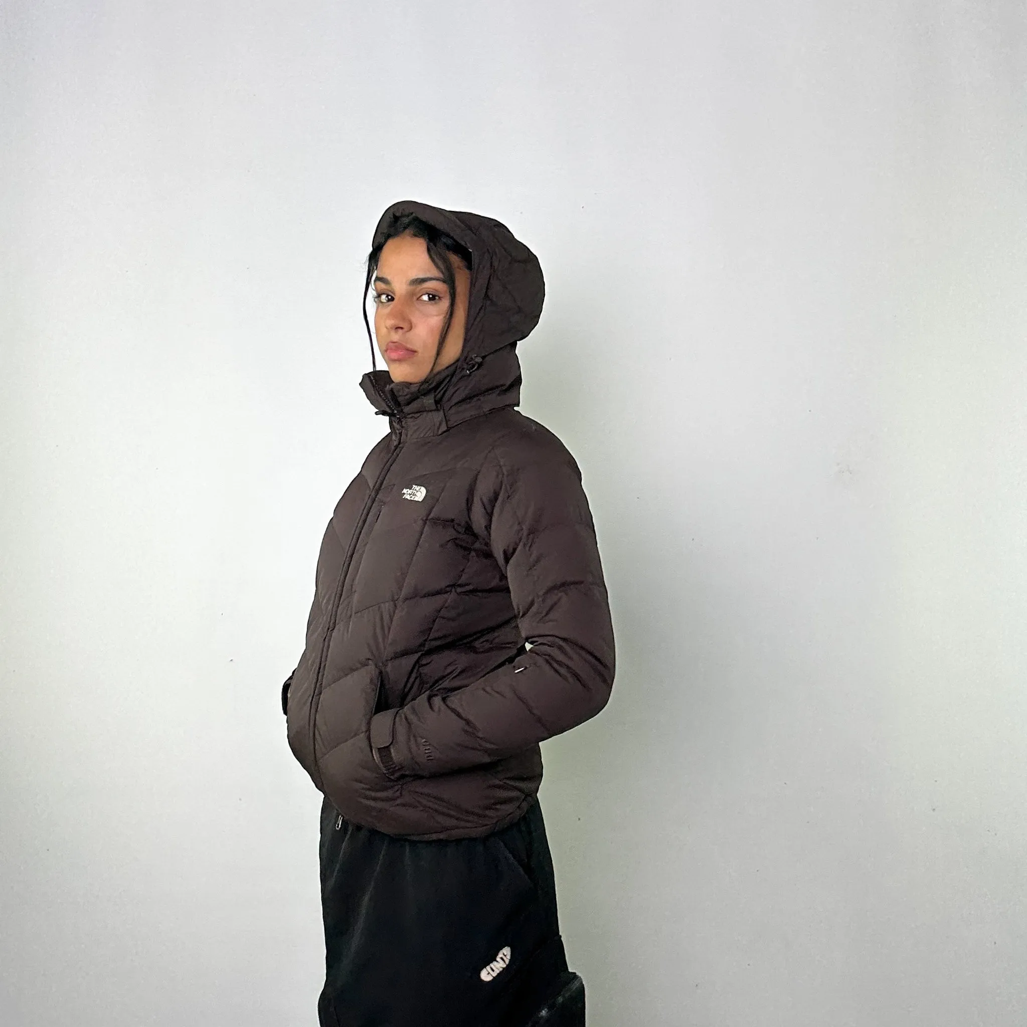 Dark Brown y2ks The North Face 600 Series Puffer Jacket Coat (S)