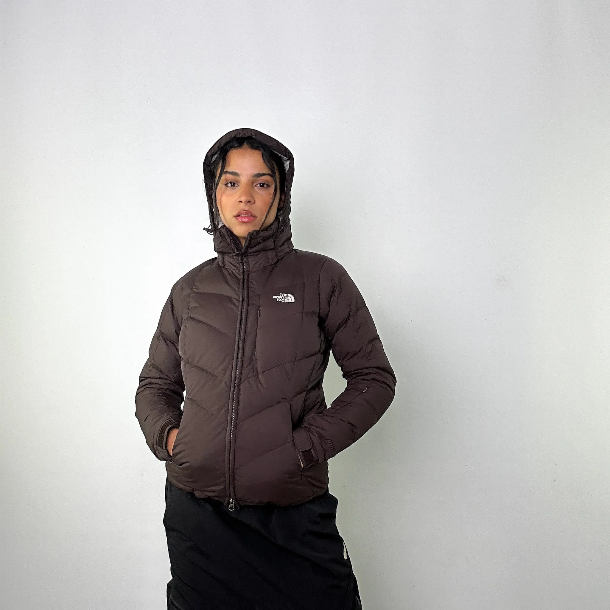 Dark Brown y2ks The North Face 600 Series Puffer Jacket Coat (S)