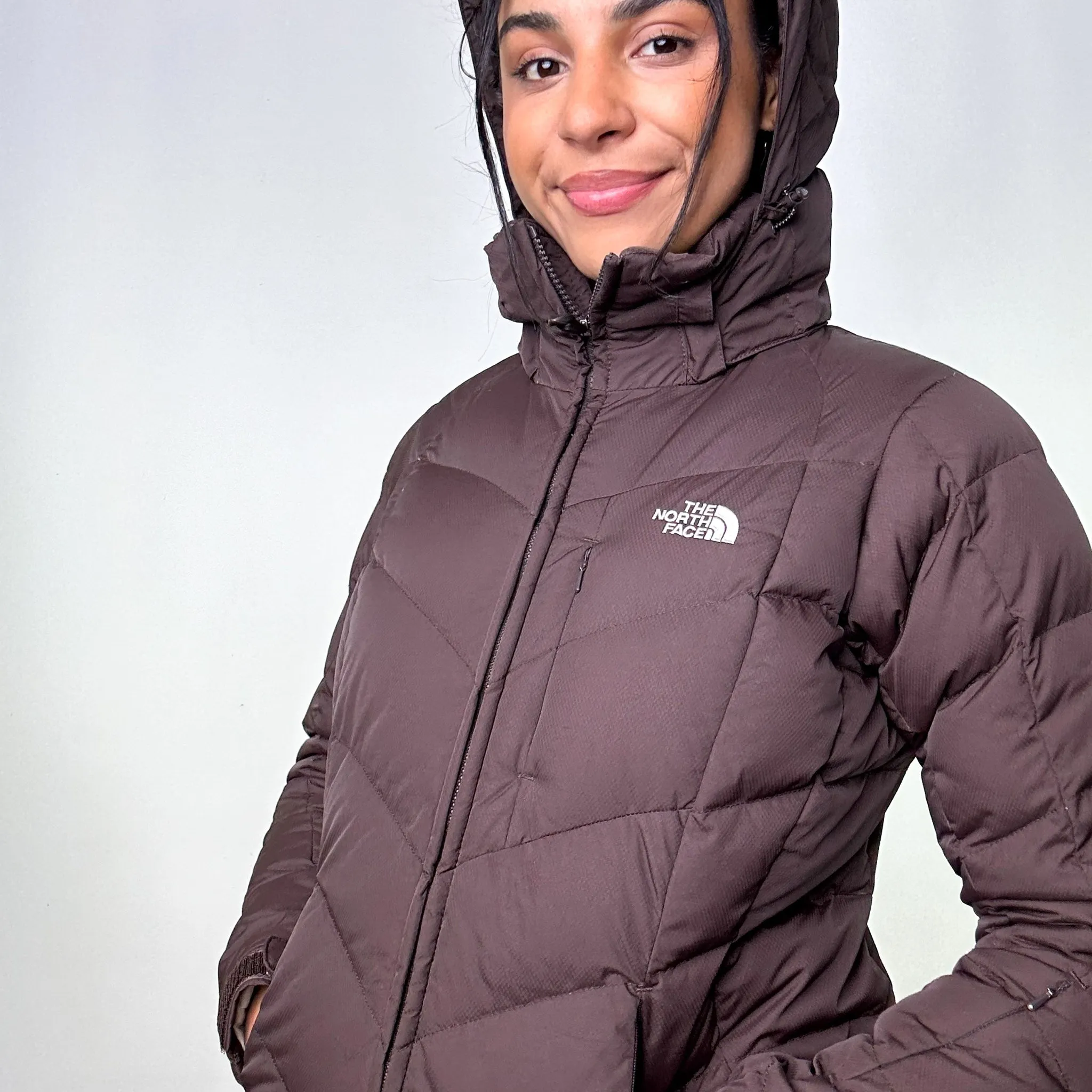 Dark Brown y2ks The North Face 600 Series Puffer Jacket Coat (S)