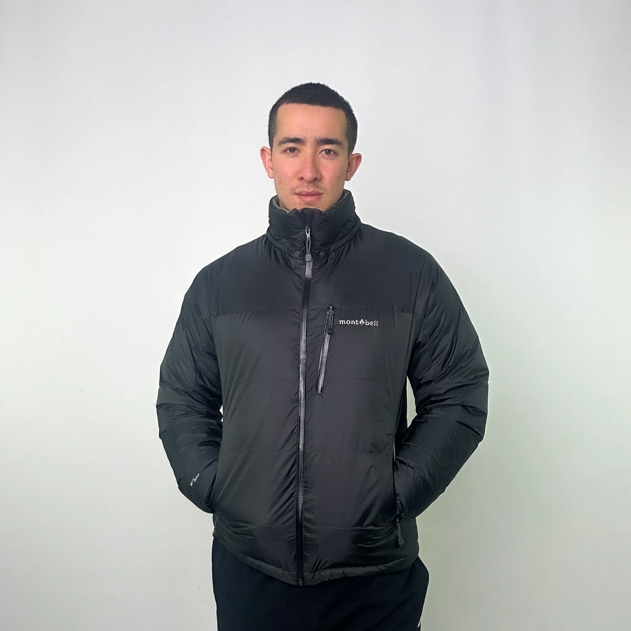 Dark Grey y2ks Mont Bell Ex 800 Puffer Jacket Coat (L)