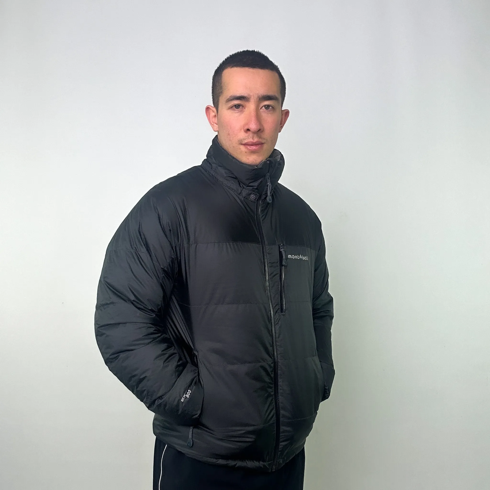 Dark Grey y2ks Mont Bell Ex 800 Puffer Jacket Coat (L)