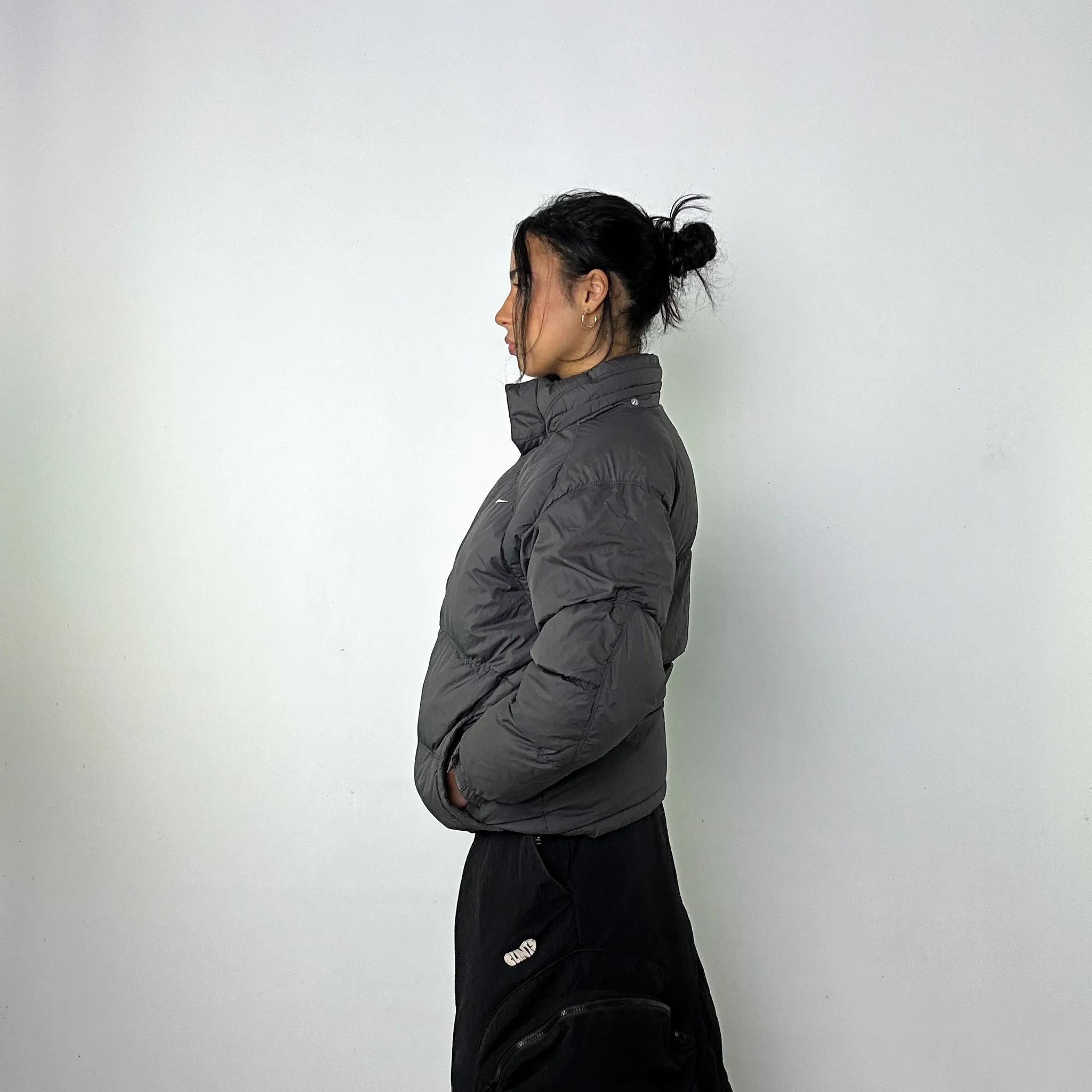 Dark Grey y2ks NIKE Puffer Jacket Coat (L)