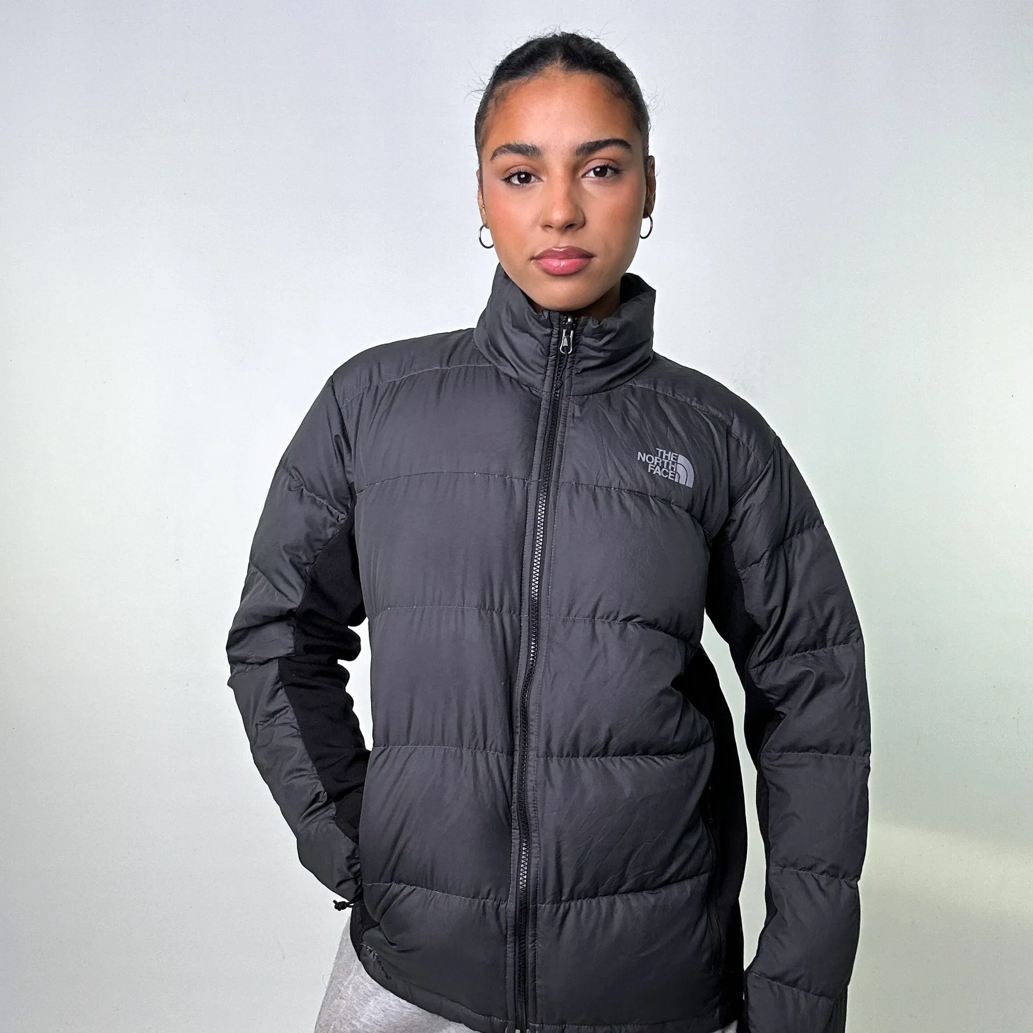 Dark Grey y2ks The North Face 550 Series Puffer Jacket Coat (M)