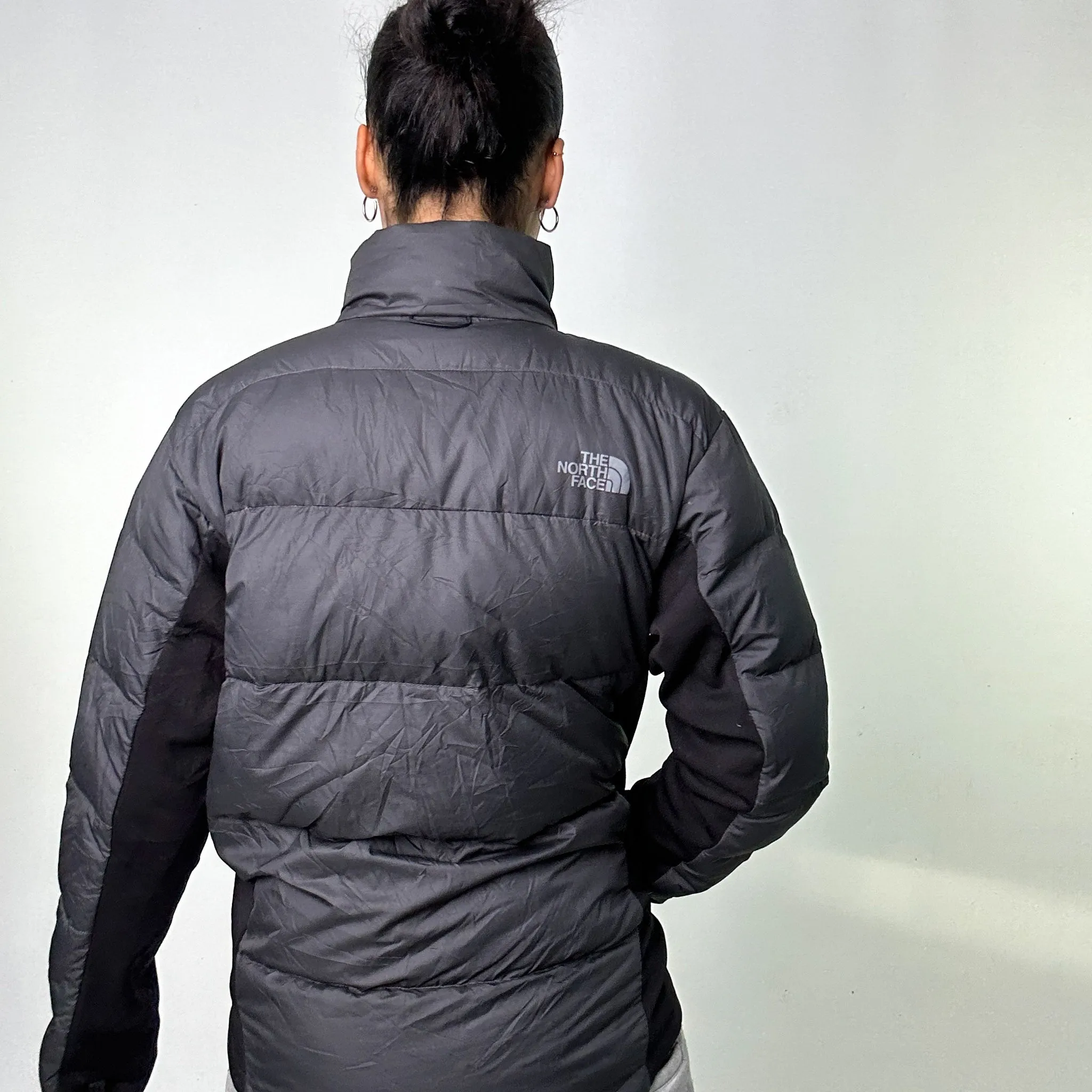 Dark Grey y2ks The North Face 550 Series Puffer Jacket Coat (M)