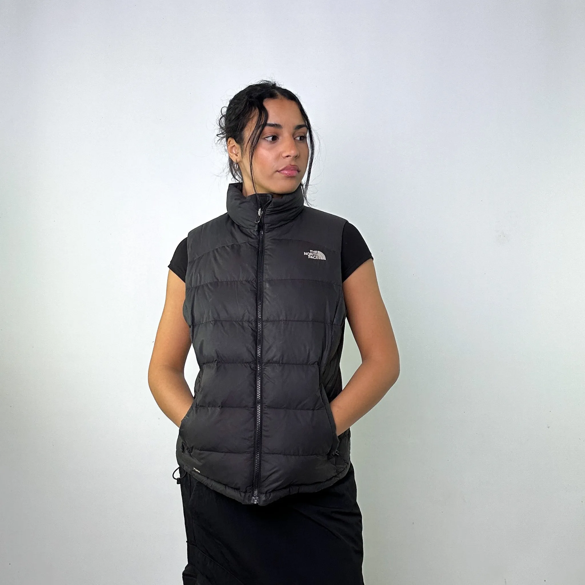 Dark Grey y2ks The North Face 700 Series Puffer Jacket Coat Gilet (L)