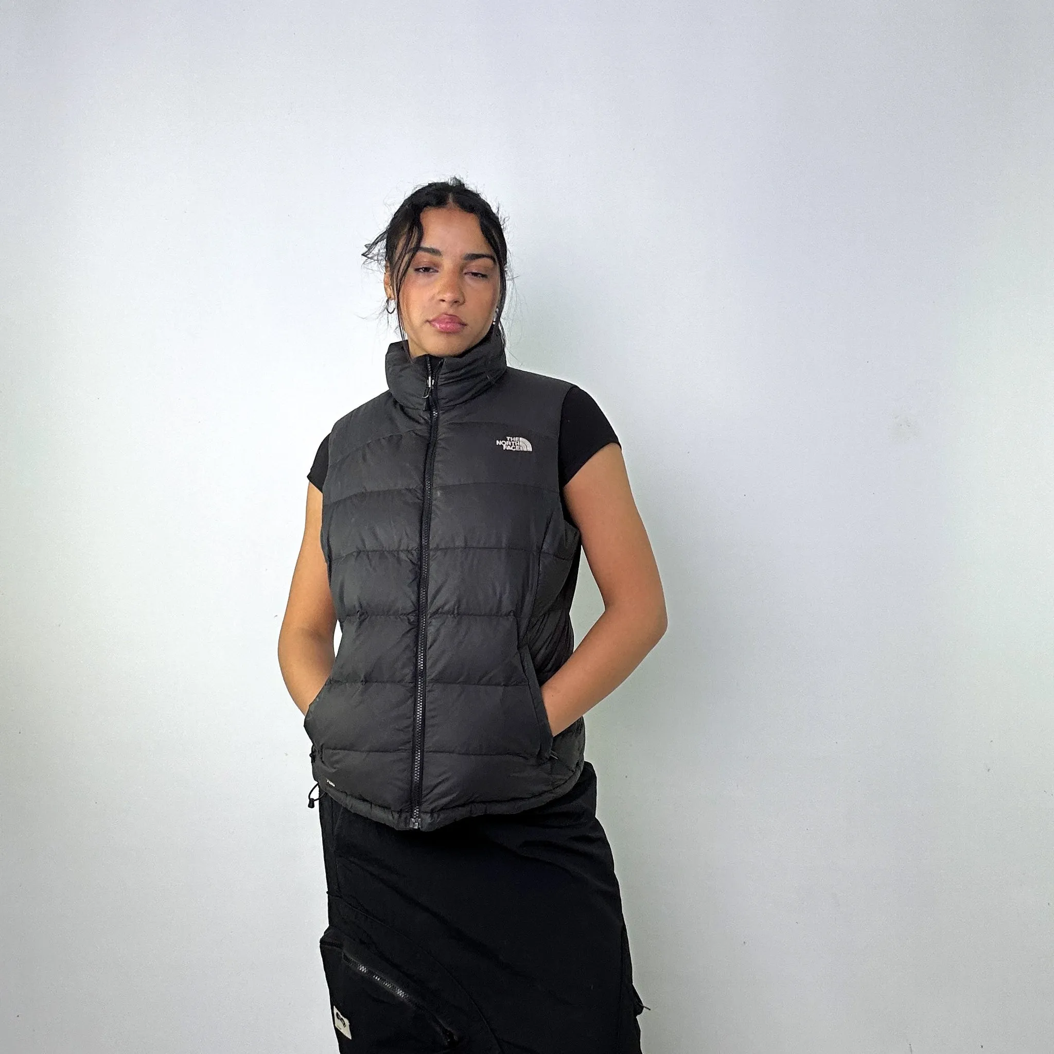 Dark Grey y2ks The North Face 700 Series Puffer Jacket Coat Gilet (L)