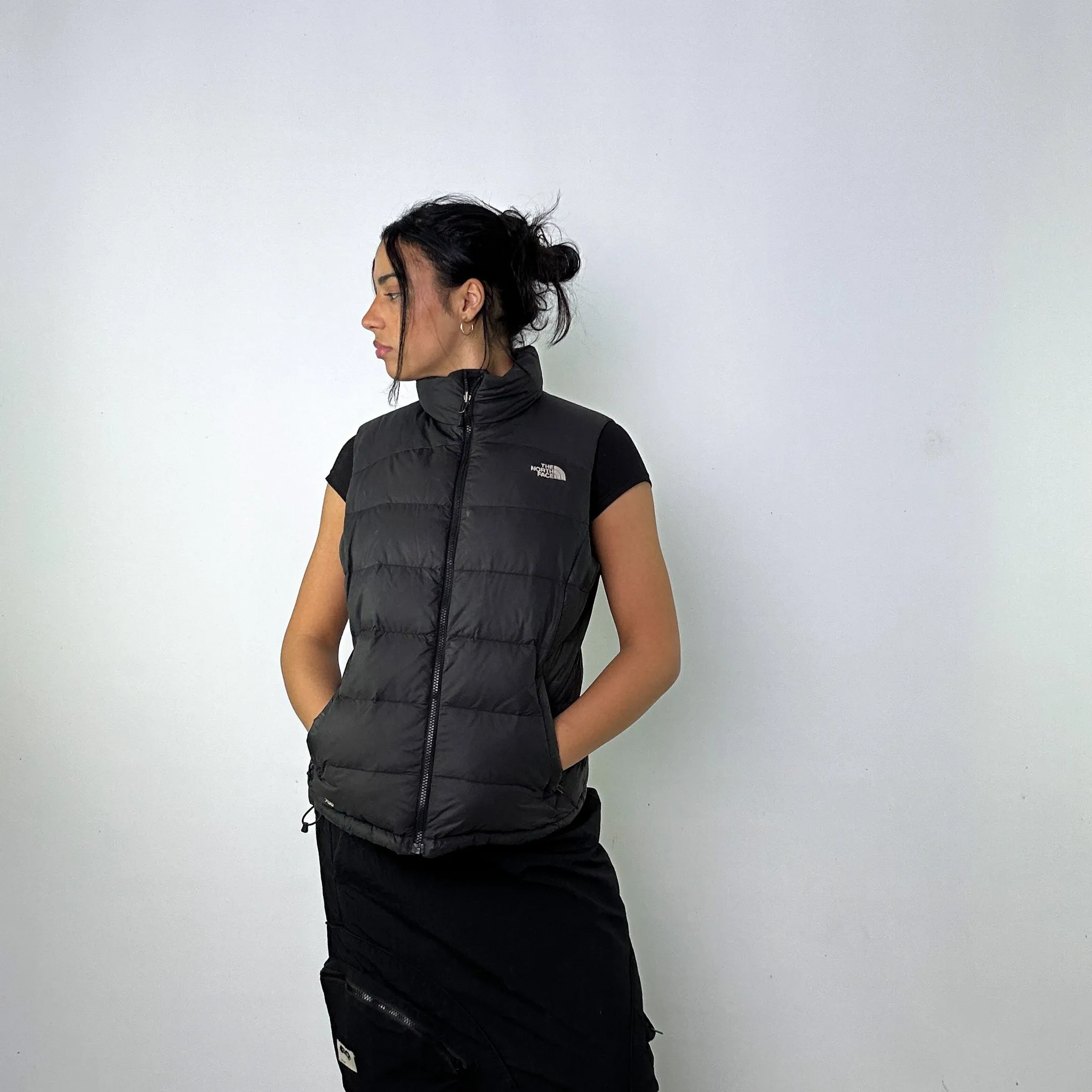 Dark Grey y2ks The North Face 700 Series Puffer Jacket Coat Gilet (L)