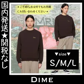 Dime  |Crew Neck Unisex Street Style U-Neck Long Sleeves Cotton