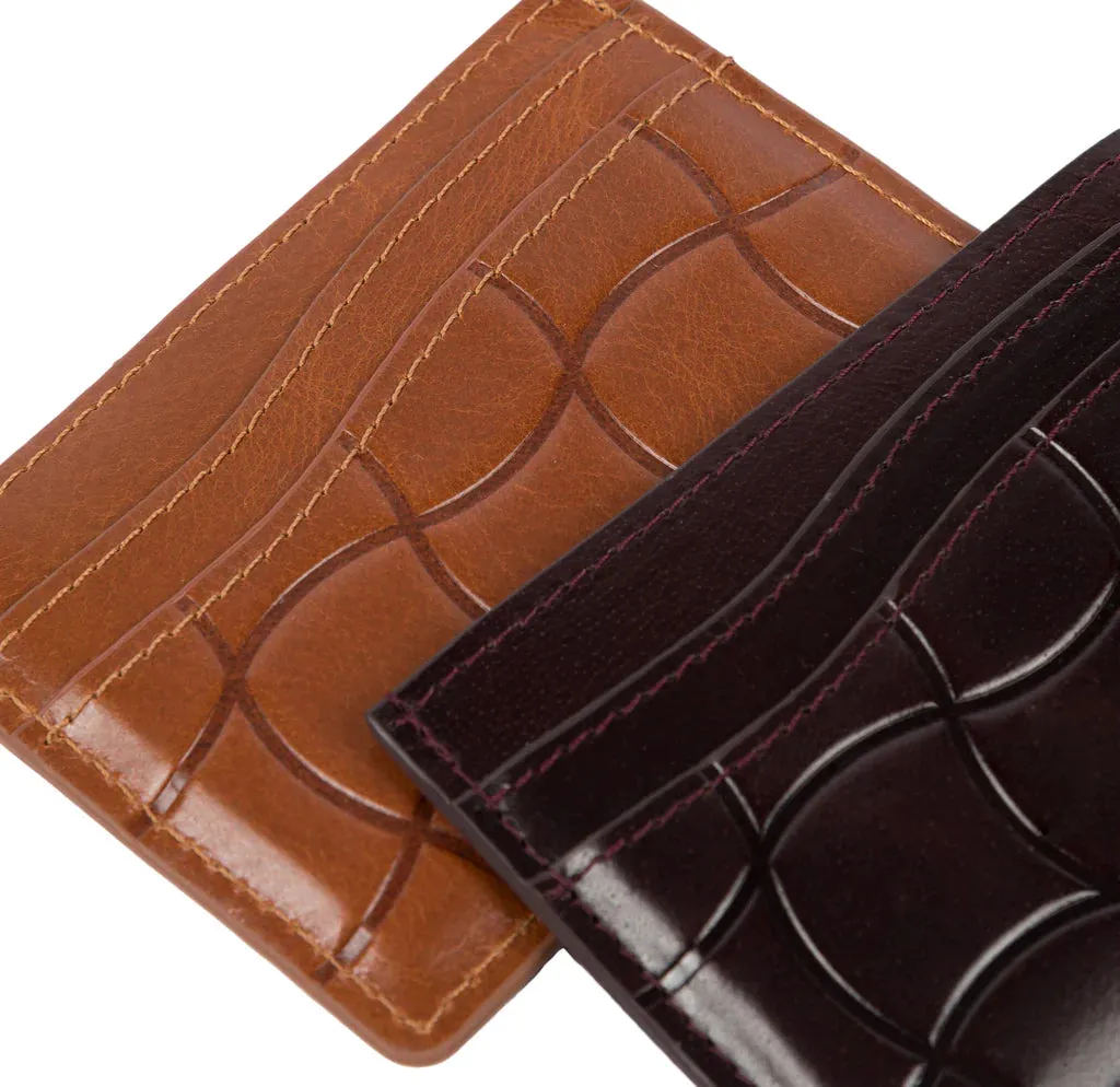 Dime MTL Classic Quilted Leather Card Holder Burgundy