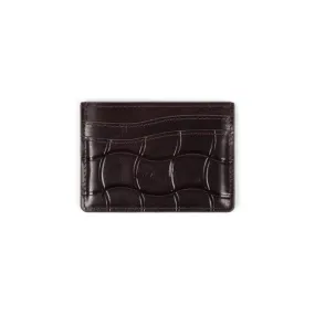 Dime MTL Classic Quilted Leather Card Holder Burgundy