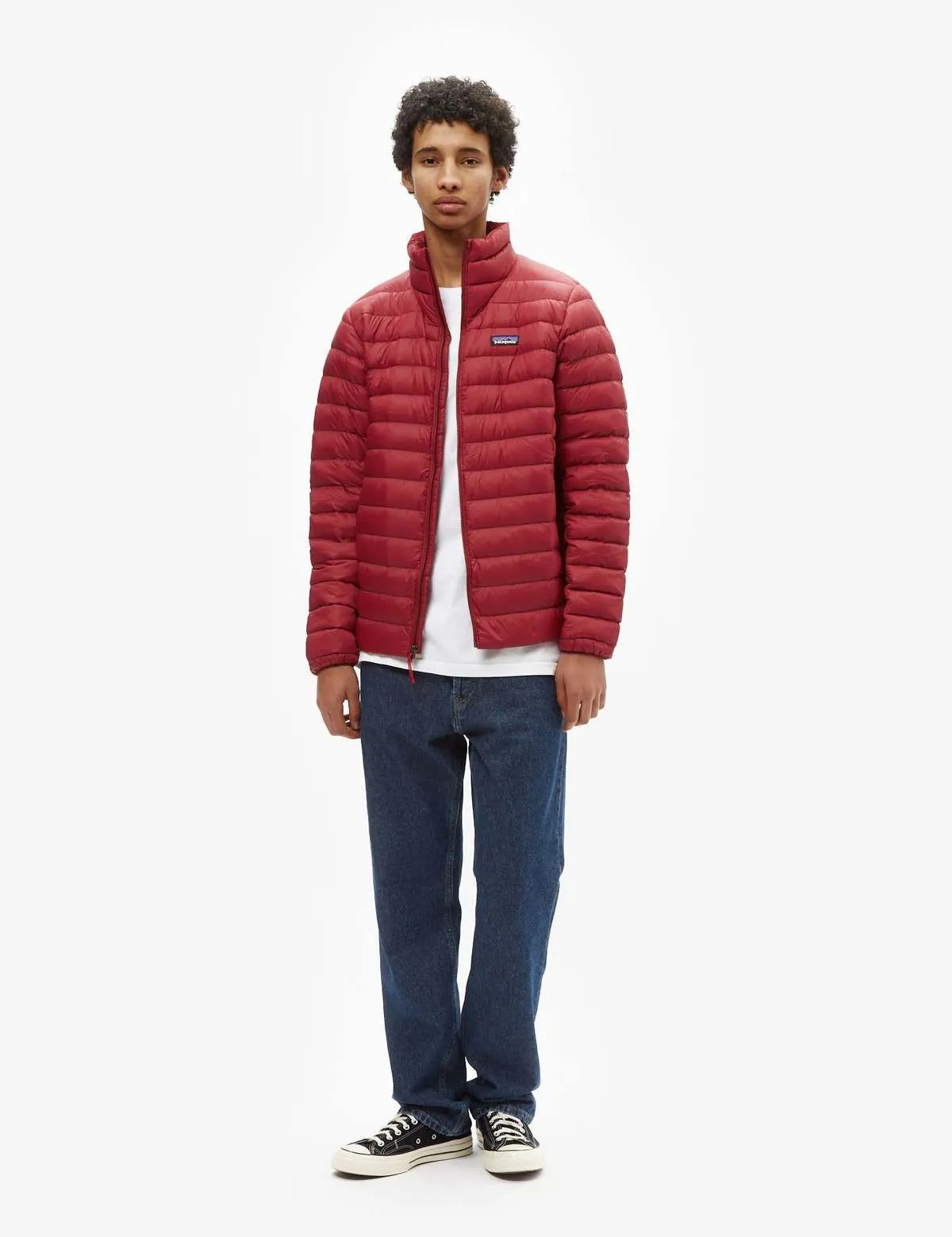 Down Sweater Jacket - Carmine Red