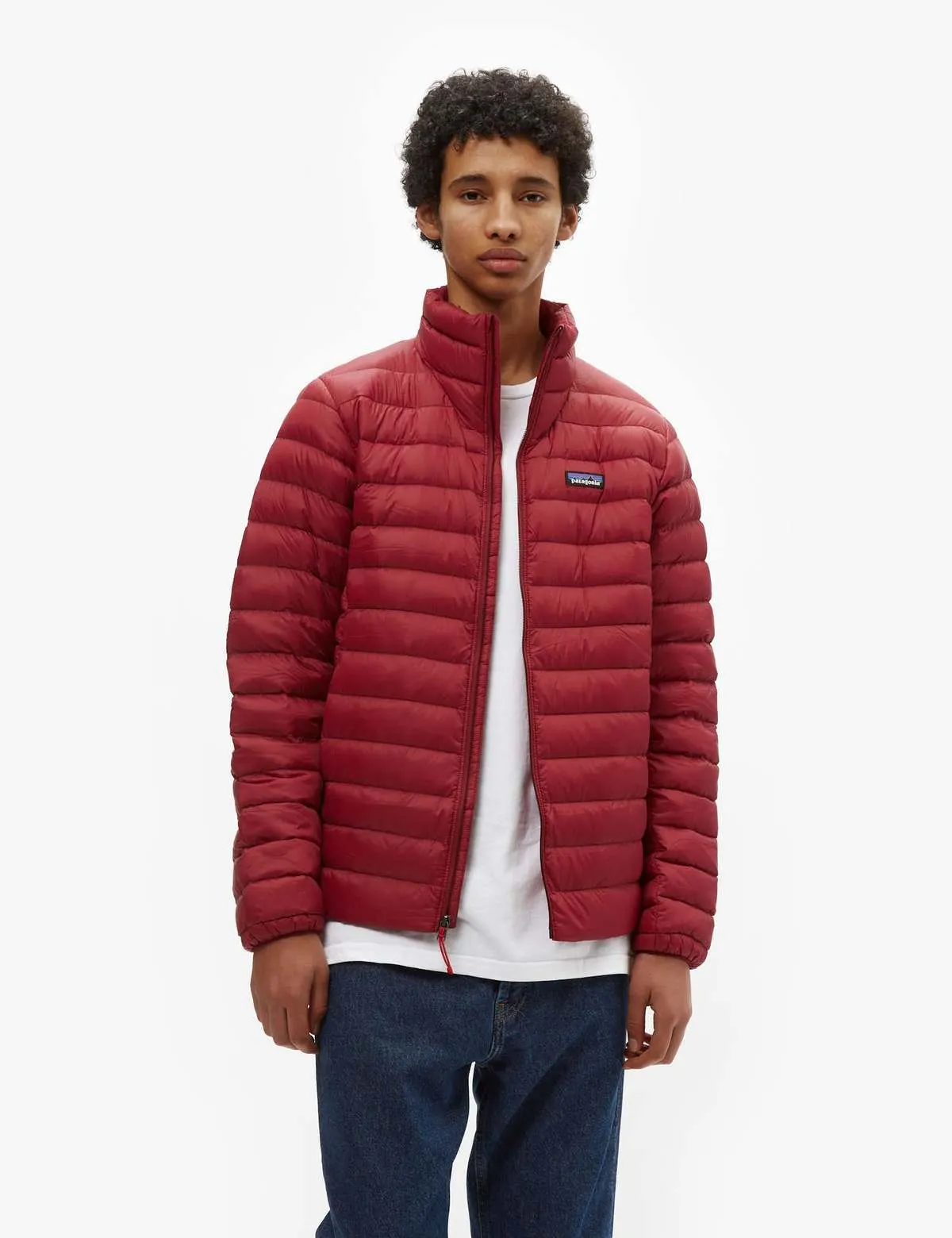 Down Sweater Jacket - Carmine Red