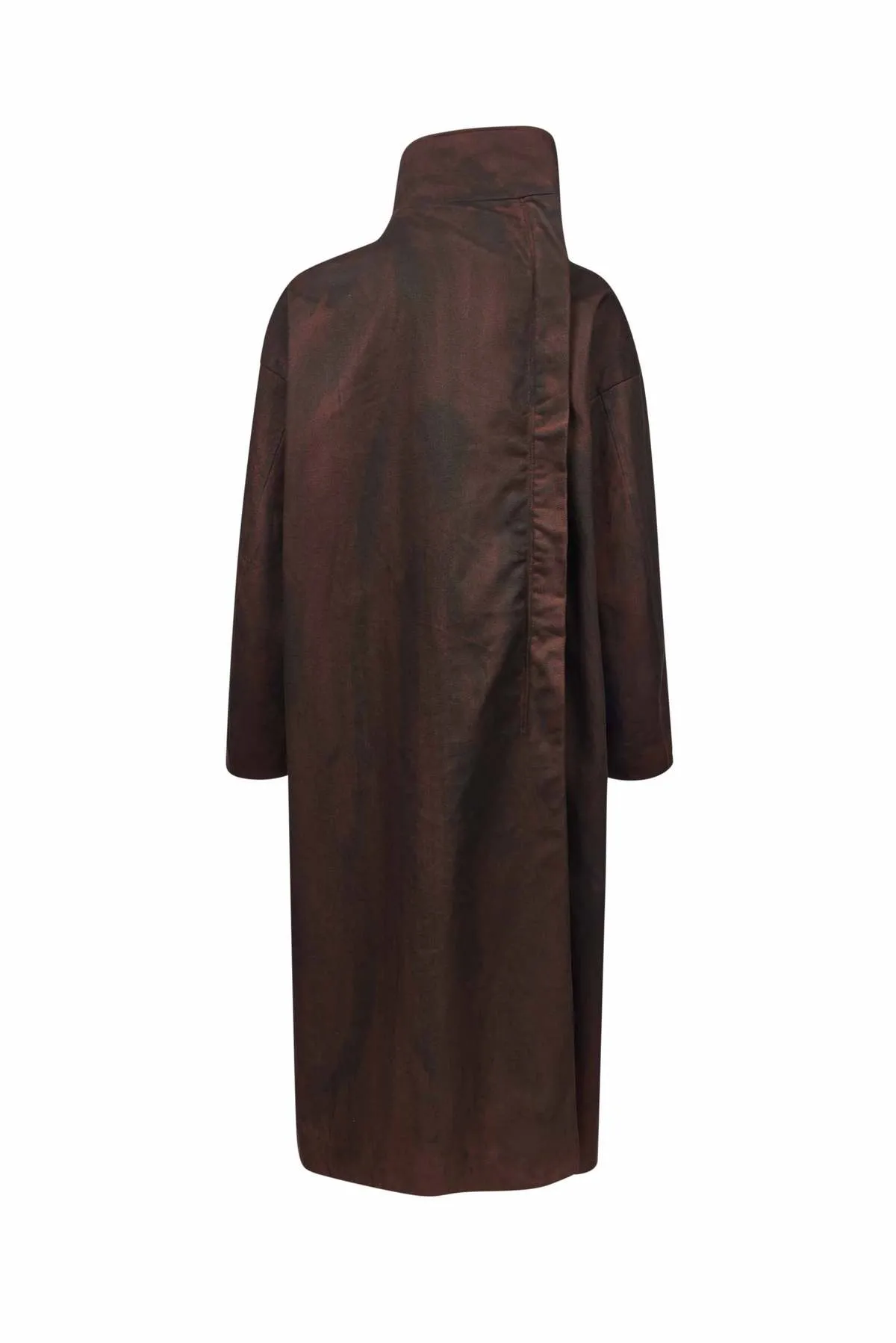 Dyed Long Coat - Red Brown