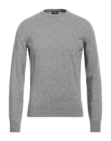 Ermenegildo Zegna  |Crew Neck Cashmere Long Sleeves Plain Oversized Luxury