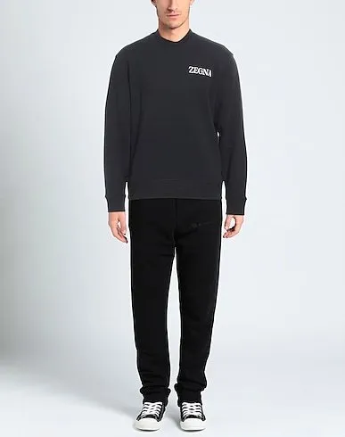 Ermenegildo Zegna  |Long Sleeves Plain Cotton Oversized Luxury Sweatshirts