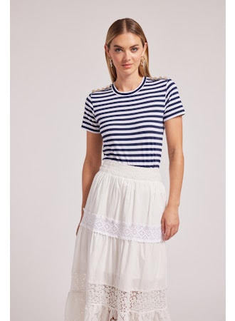 Generation Love - Rina Striped Top - Navy/White