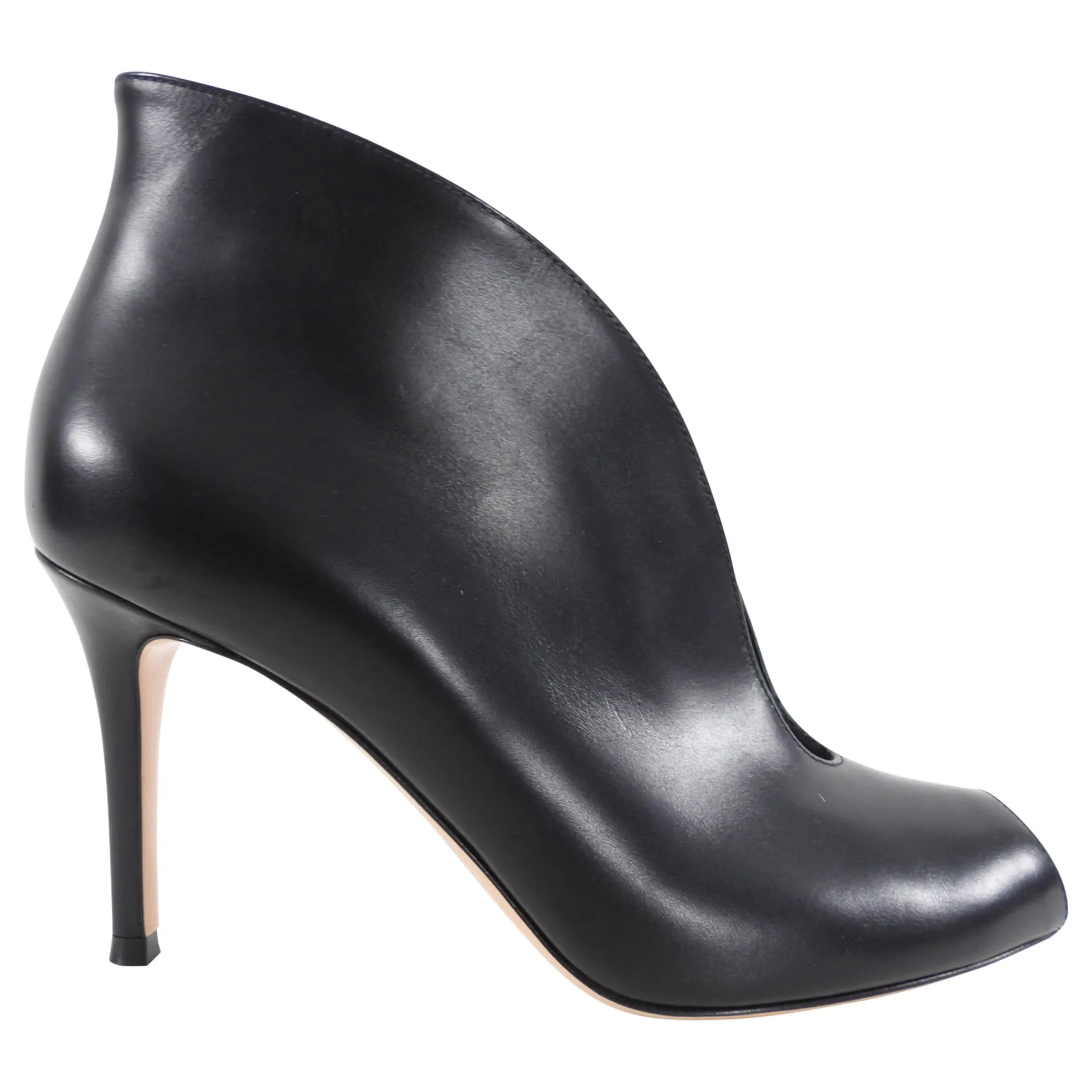 Gianvito Rossi Black Leather Vamp High Heels - 37