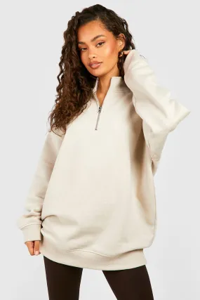 Half Zip Oversized Sweater