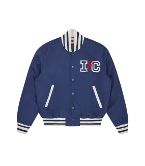 IC CLASSIC SATIN VARSITY JACKET - NAVY