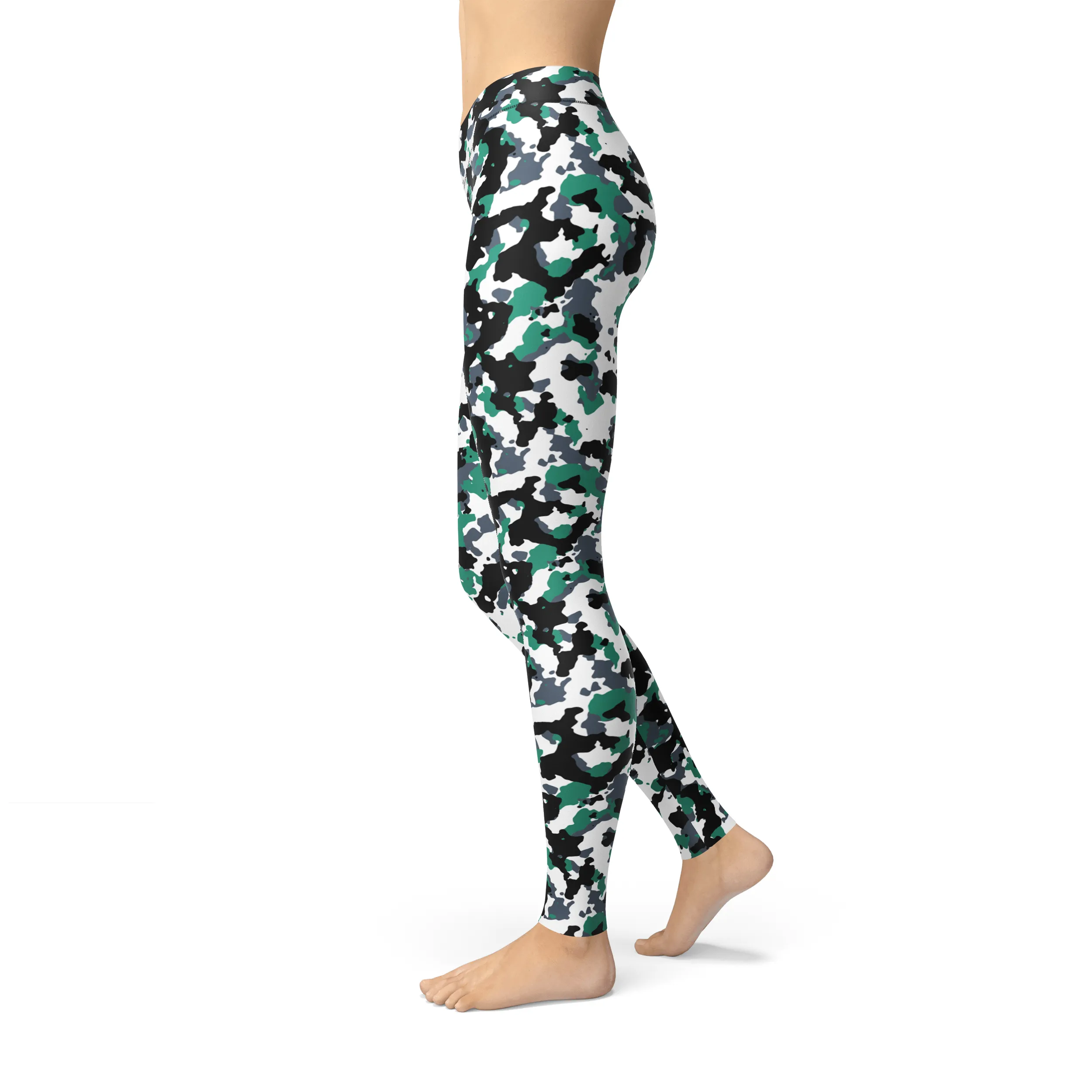 Jean Green White Camo Leggings