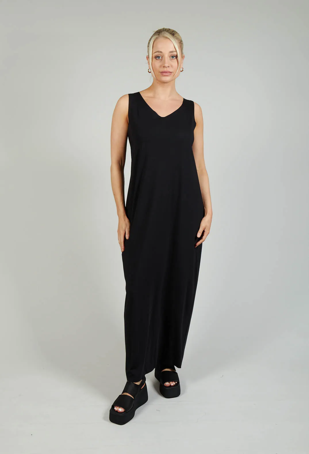 Jersey Vest Dress in Black